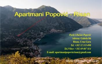 Апартаменти Попович- Рисан, частни квартири в града Risan, Черна Гора
