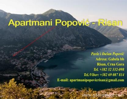 Апартаменти Попович- Рисан, частни квартири в града Risan, Черна Гора - Lokacija apartmani Popović