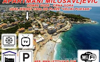 Milosavljevic-Wohnungen, Privatunterkunft im Ort Dobre Vode, Montenegro