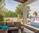 House with pool (sea water), private accommodation in city Brač Milna, Croatia