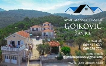 Apartment settlement Gojković, private accommodation in city Zanjice, Montenegro